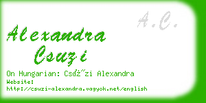 alexandra csuzi business card